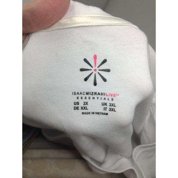 Isaac Mizrahi Live Essentials Women's White Shirt Size 2X (XXL) - Picture 3 of 4
